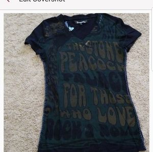 Dragonfly T, size Small. Embroidered. Unique!